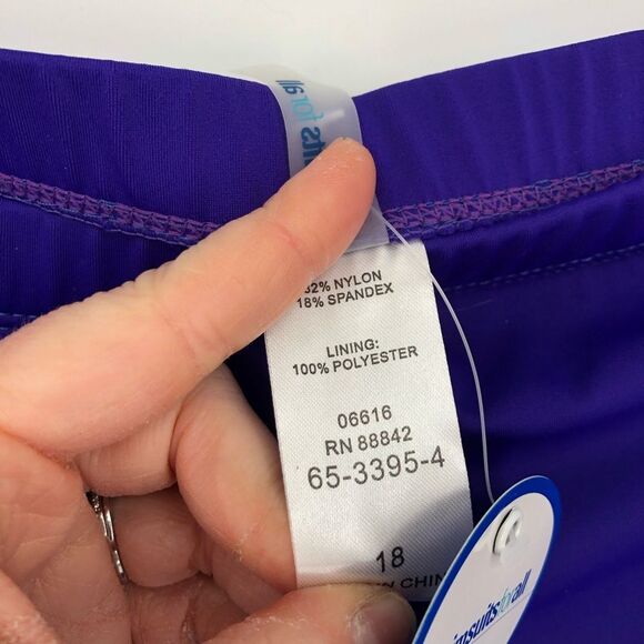 New Swimsuits for All Swim Bottom Womens 18 Purple NWT - Picture 3 of 7